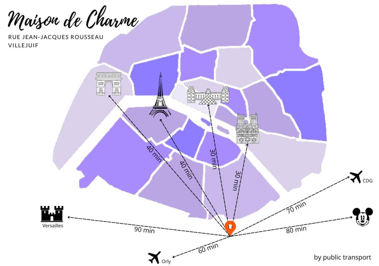 Maison De Charme - Parking Gratuit Pres De Paris & Metro فيلوجويف المظهر الخارجي الصورة